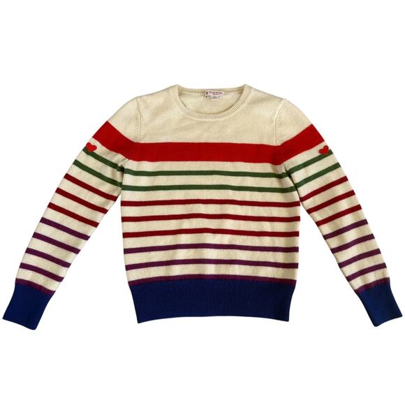 VTG Brooks Brothers Red Fleece Striped Wool Sweater Academia Preppy Sailor Multi - Picture 2 of 8